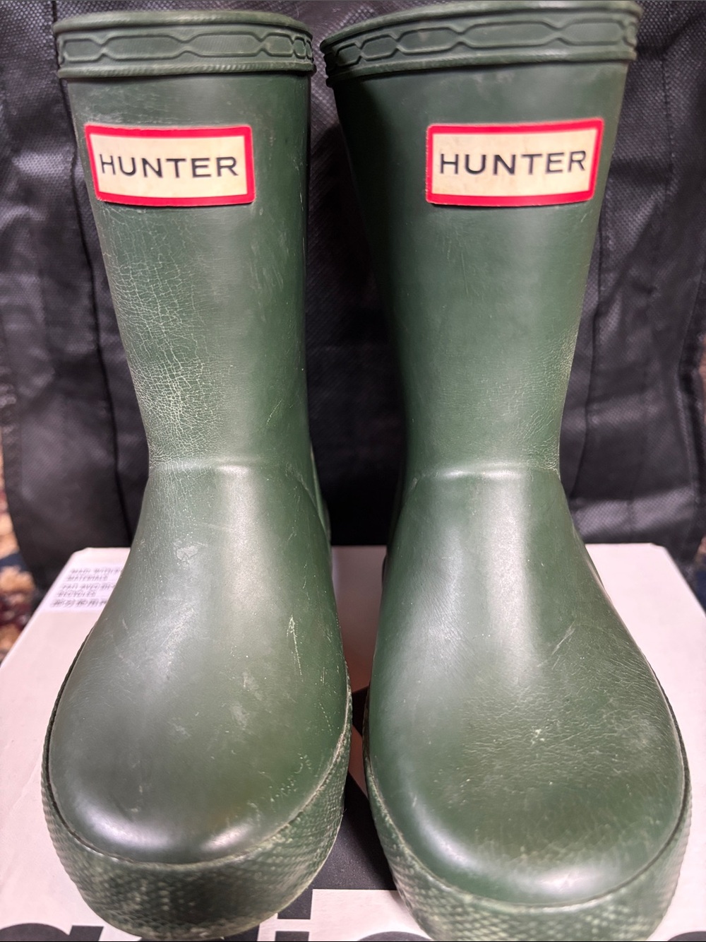 Hunter Kids Forest Green Waterproof Rain Boots